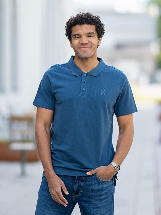 Bula Breeze Polo Shirt Denim