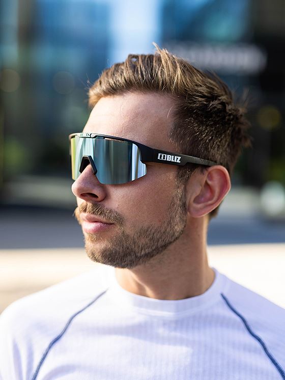 Bliz Matrix Small Matte Black / smoke W Ice Blue Multi