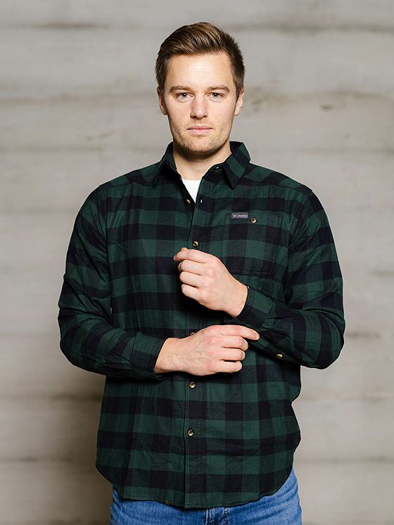 Columbia Cornell Woods Flannel LS Spruce Buffalo Check