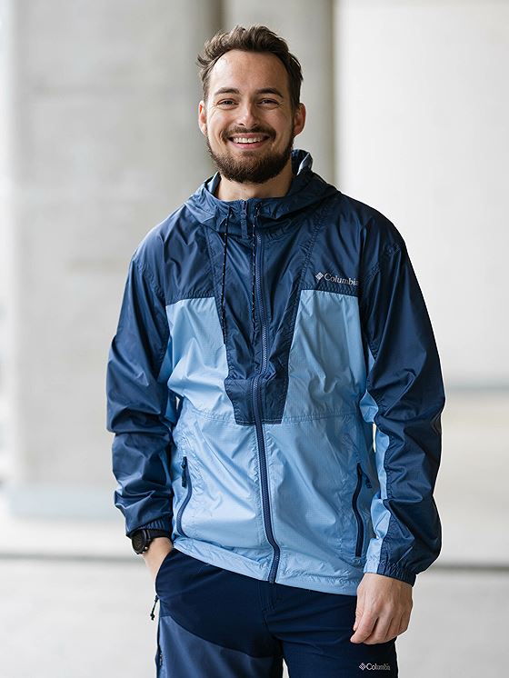 Columbia Trail Traveler Windbreaker Jet Stream/Dark Mountain