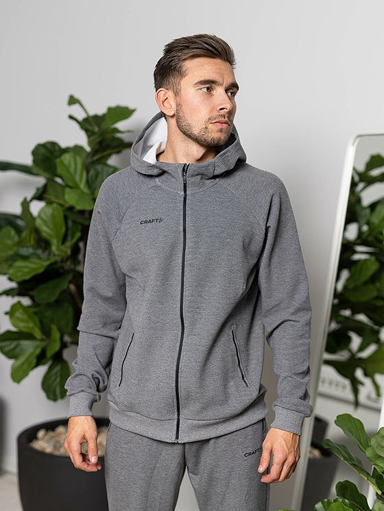 Craft Core Soul Full Zip Hood Dk Grey Melange