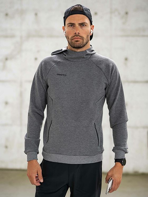 Craft Core Soul Hood Sweatshirt Man Dk Grey Melange