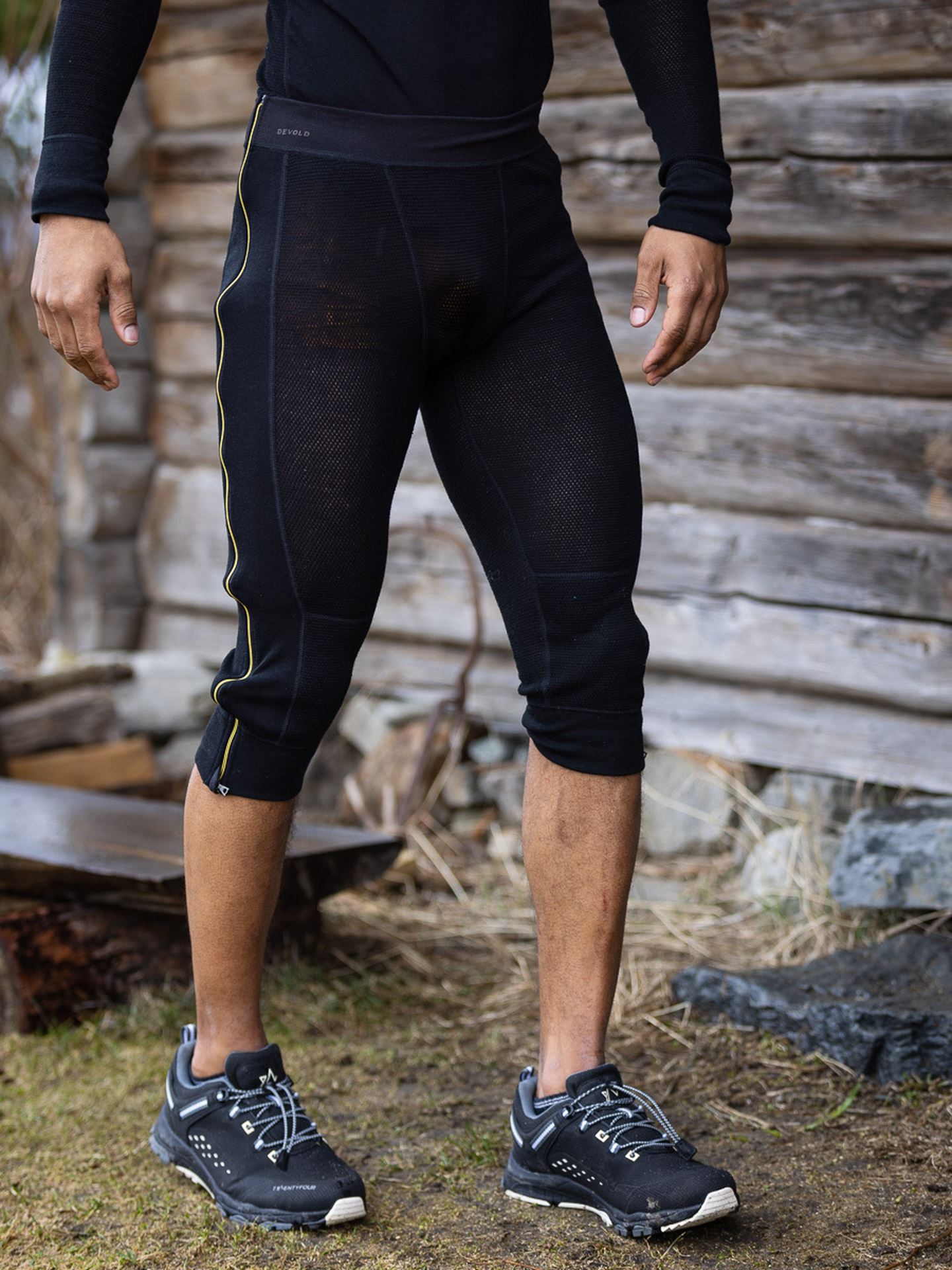 Devold Wool Mesh 190 3/4 Zip-Off Man Caviar