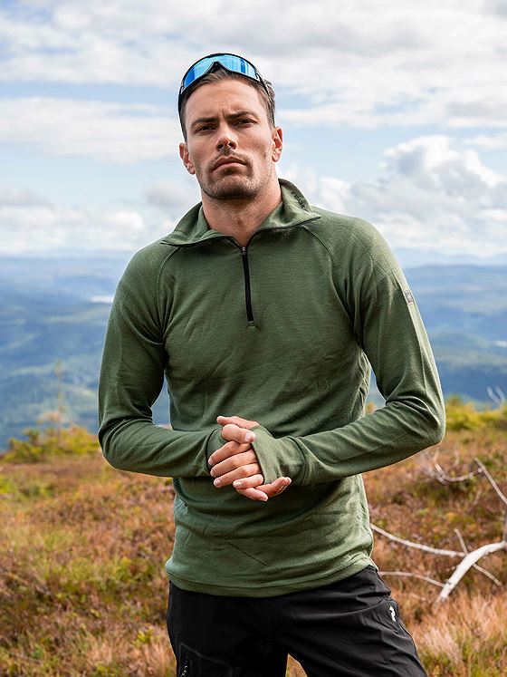 Devold Expedition Man Zip Neck Forest