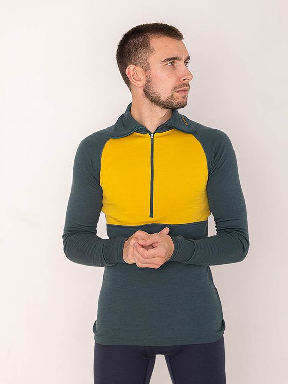 Devold Expedition Man Zip Neck Grønn
