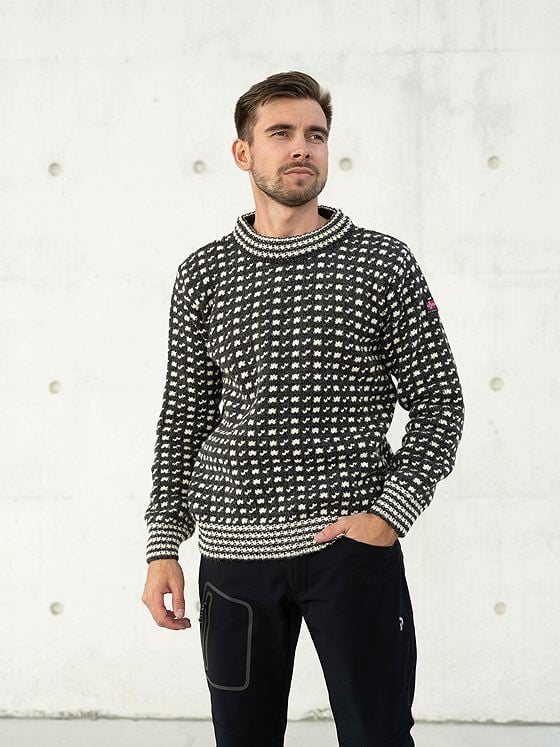 Devold Islender Crew Neck Anthracite/Offwhite