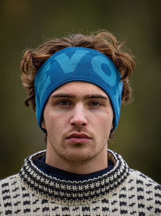 Devold Logo Merino Headband Blå