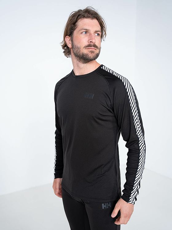 Helly Hansen Lifa Active Stripe Crew Black