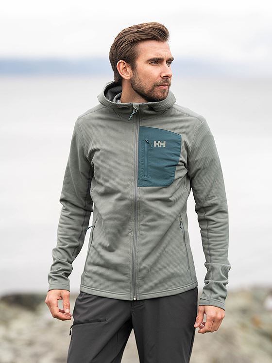Helly Hansen Versalite Hooded Fleece Jacket Grey Cactus
