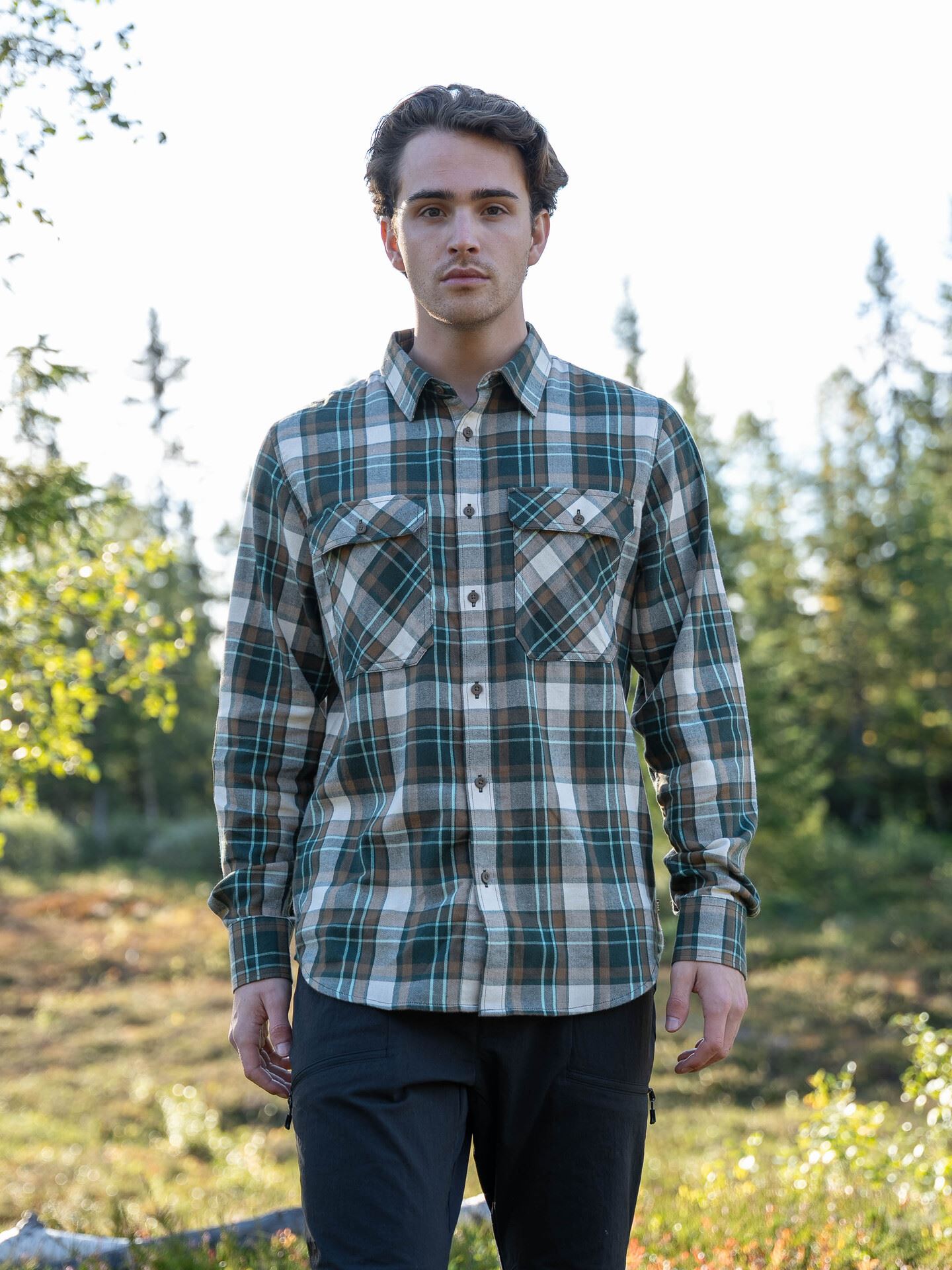 Helly Hansen Lokka Organic Flannel Long Sleeve Shirt Dark Jungle