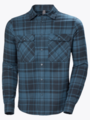 Helly Hansen Lokka Organic Flannel Long Sleeve Shirt Deep Steel Plaid
