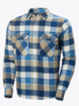 Helly Hansen Lokka Organic Flannel Long Sleeve Shirt Pebble Plaid