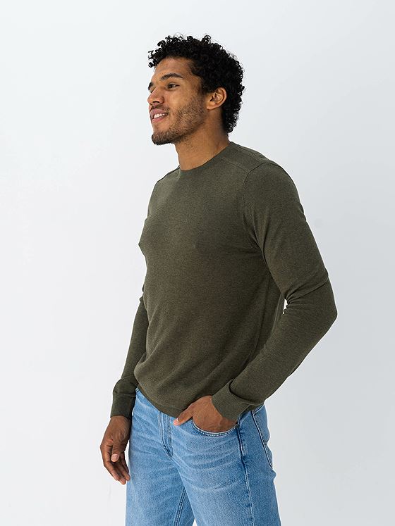 Selected Homme Berg Crew Neck Ivy Green