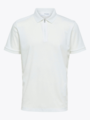 Selected Homme Selected Homme Fave Zip Short Sleeve Polo Cloud Dancer