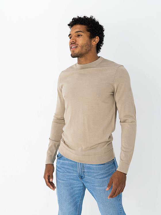 Selected Homme Selected Homme Town Merino Coolmax Knit Crew Pure Cashmere