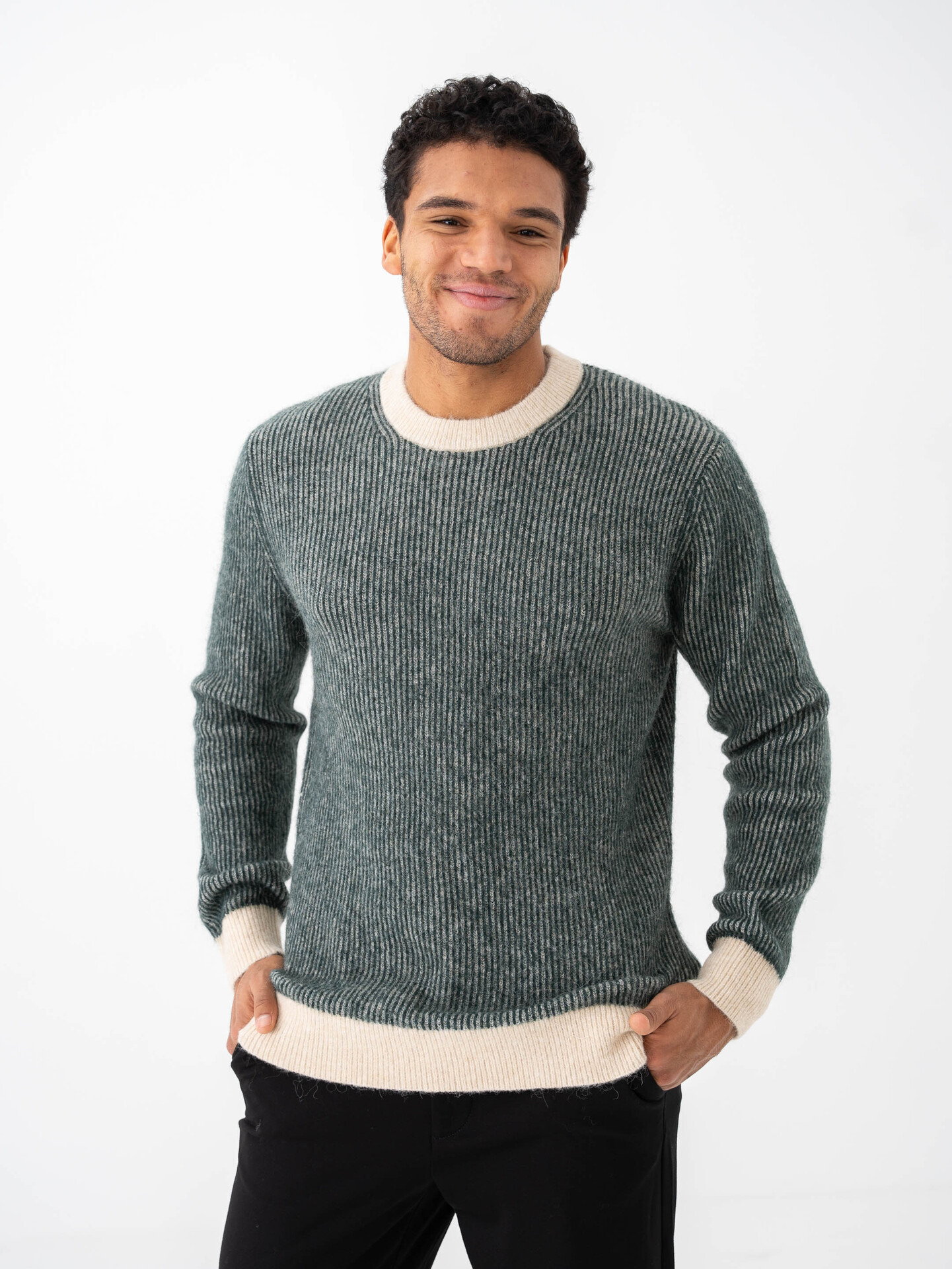 Selected Homme SLHSOHO CREW NECK - Maglione - multi color/marrone Selected Homme SLHSOHO CREW NECK - Maglione - multi color/marrone