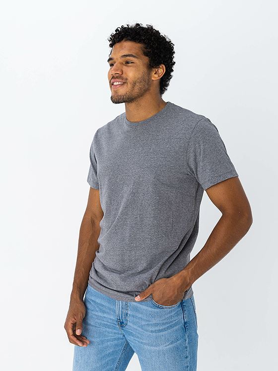 Selected Homme Aspen Short Sleeve O-Neck Tee Medium Grey Melange