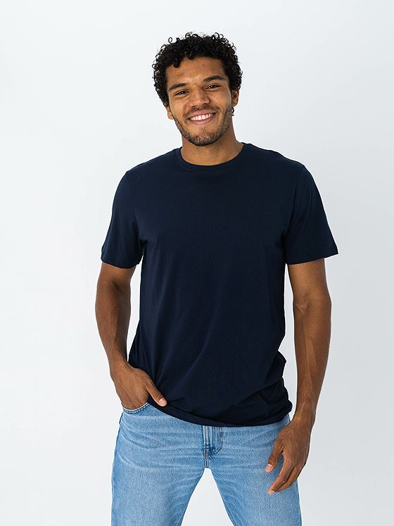 Selected Homme Aspen Short Sleeve O-Neck Tee Navy Blazer