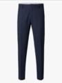 Selected Homme Slim-Oasis Linen Trousers Dark Navy