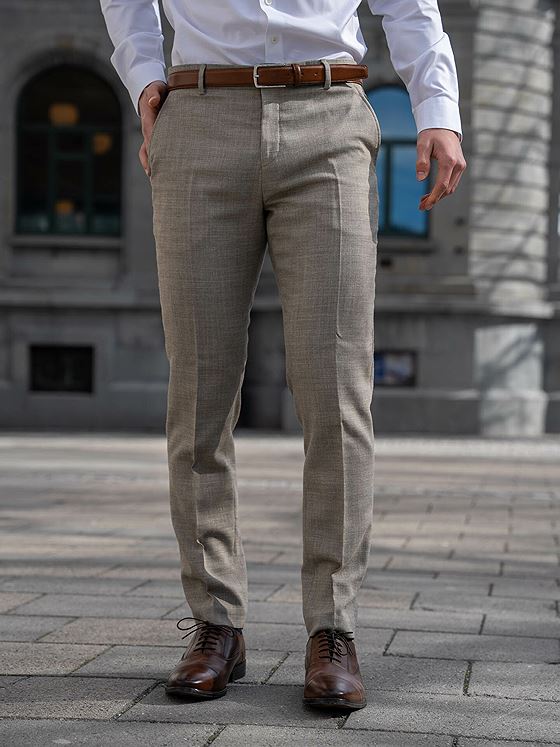 Selected Homme Slim-Oasis Linen Trousers Sand