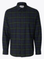Selected Homme Selected Homme Slim Owen-Flannel Shirt Long Sleeve Dark Navy Squares