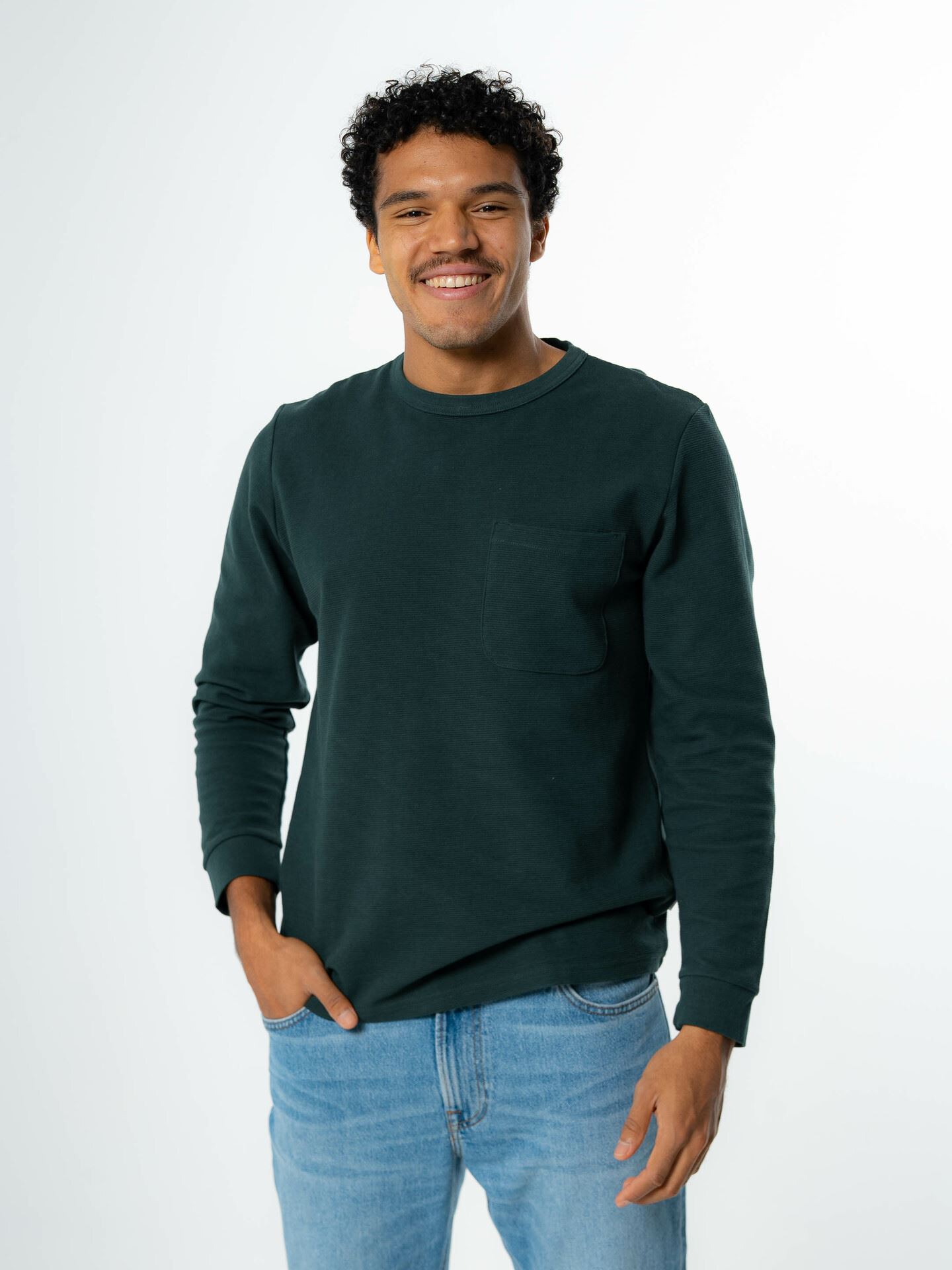Selected Homme Selected Homme Colin Long Sleeve O-neck Tee Green Gable