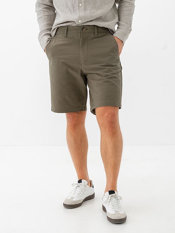 Selected Homme Regular-Karl Seersucker Shorts Kalamata