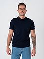 Selected Homme Berg Short Sleeve Knit Polo Navy Blazer Melange