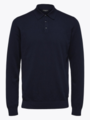 Selected Homme Berg Long Sleeve Knit Polo Navy Blazer