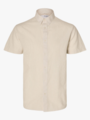 Selected Homme Reg New-Linen Shirt Short Sleeve Classic Pure Cashmere