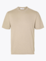 Selected Homme Berg Linen Short Sleeve Knit Tee Pure Cashmere