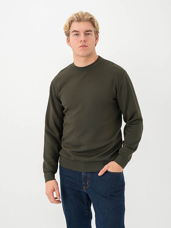 Selected Homme Emanuel Soft Crew Neck Sweat Forest Night