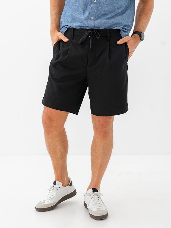 Selected Homme Regular-Leroy Pleat Shorts Black