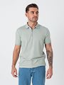 Selected Homme Fave Structure Short Sleeve Polo Aqua Gray