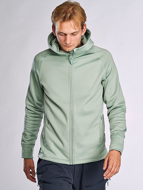Hygge Men's Pow Zip Hoodie Light Green