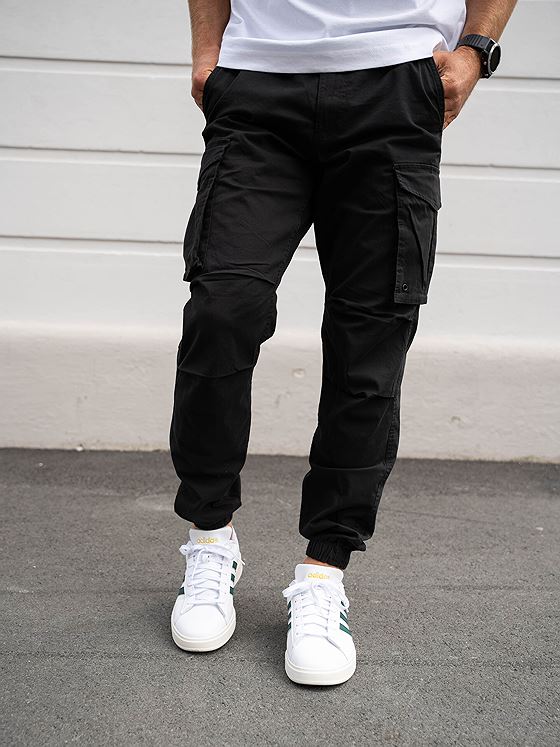 Jack and Jones Kane Noah Cuffed Cargo Black
