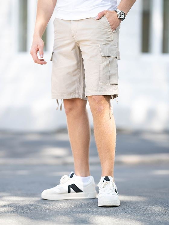 Jack and Jones Cole Barkley Cargo Shorts Crockery