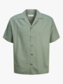 Jack and Jones Aron Tencel Resort Shirt Short Sleeve Lily Pad