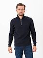 Jack and Jones Milano Stitch Knit Half Zip Night Sky