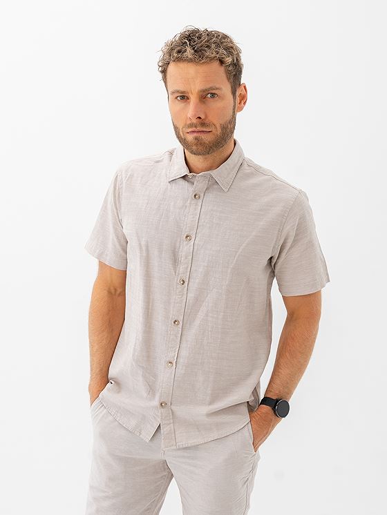 Jack and Jones Summer Shirt Short Sleeve Crockery