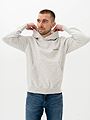 Jack and Jones Islington Back Sweat Hood White Melange