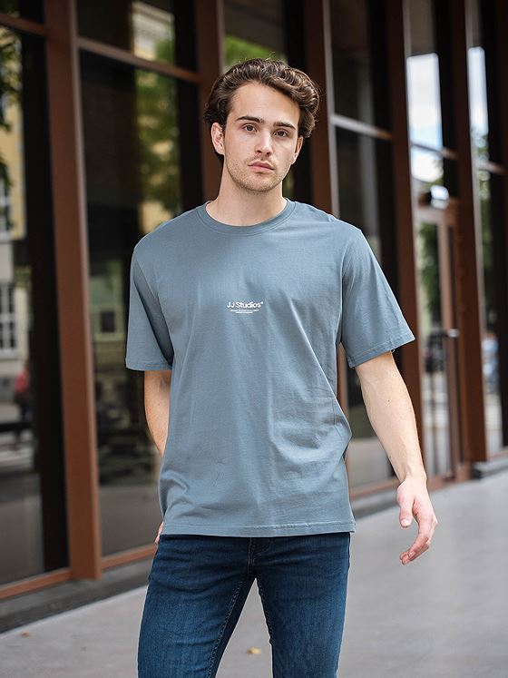 Jack and Jones Soho Tee Short Sleeve Crew Neck Stormy Weather