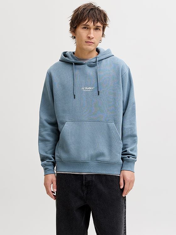 Jack and Jones Soho Sweat Hood Blue Mirage