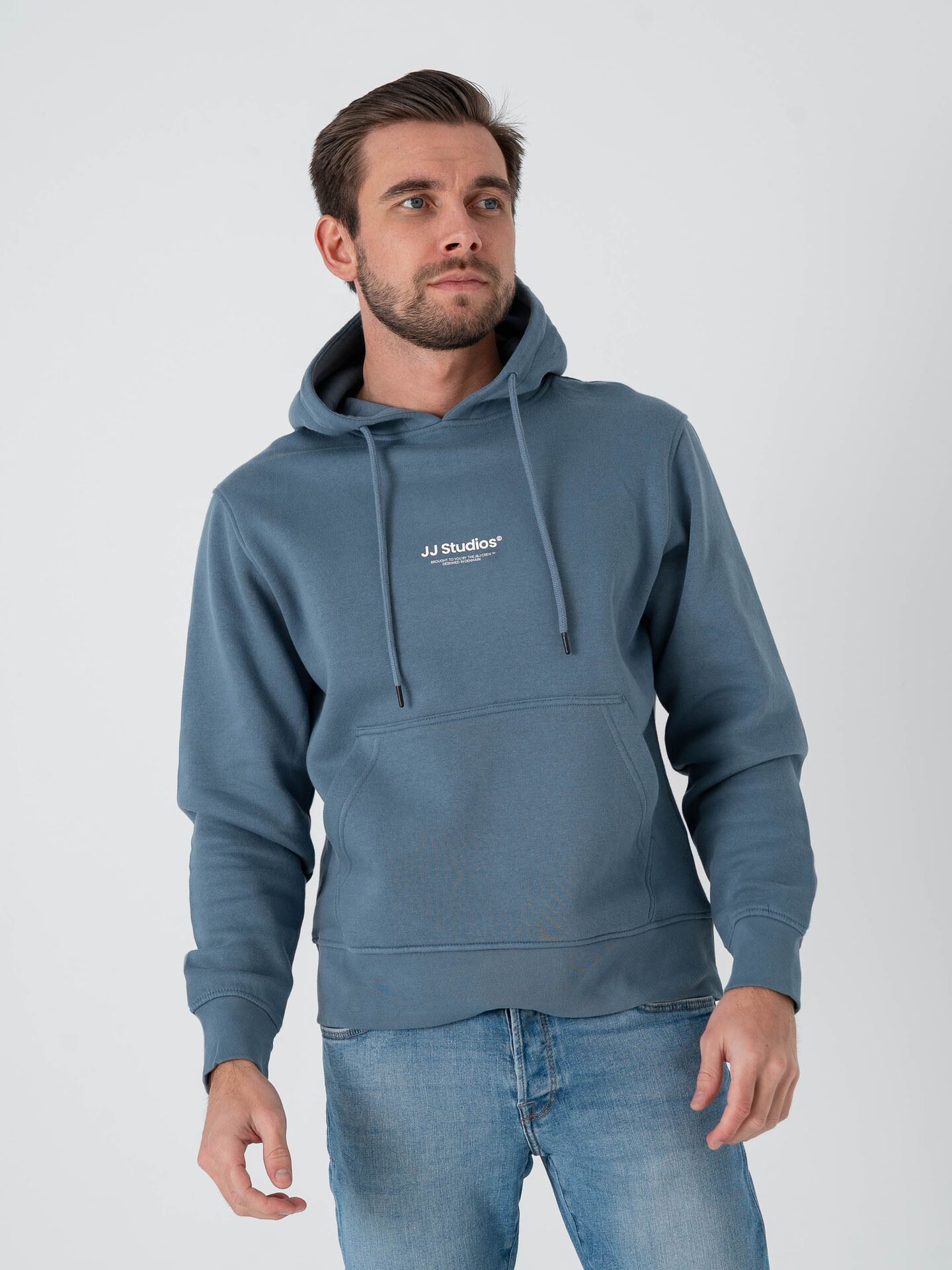 Jack and Jones Soho Sweat Hood Blue Mirage