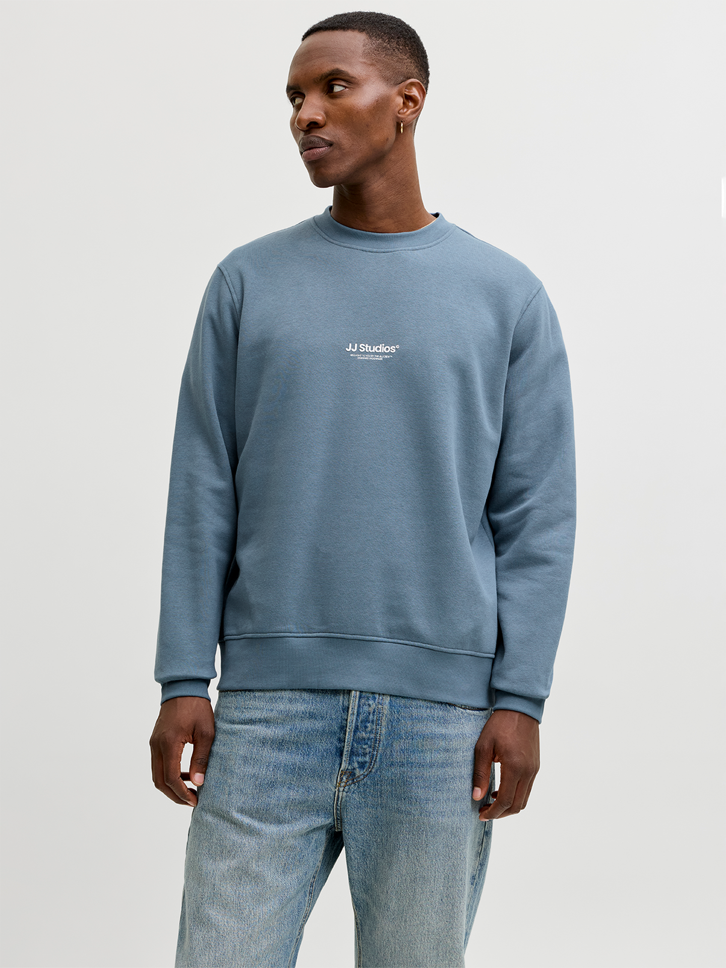 Jack and Jones Soho Sweat Crew Neck Blue Mirage