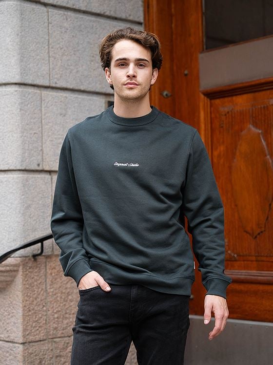 Jack and Jones Norrebro EMB Sweat Crew Neck Forest River