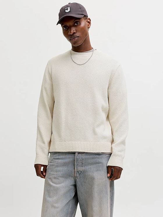 Jack and Jones Catskills Knit Crew Neck Sea Salt