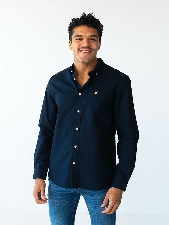 Lyle & Scott Regular Fit Light Weight Oxford Shirt Dark Navy