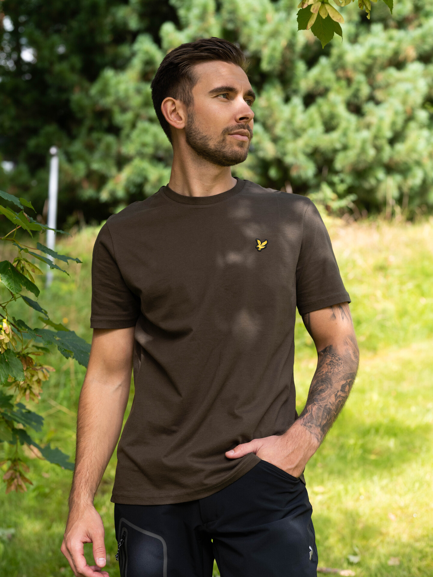 Lyle & Scott Plain T-Shirt Olive