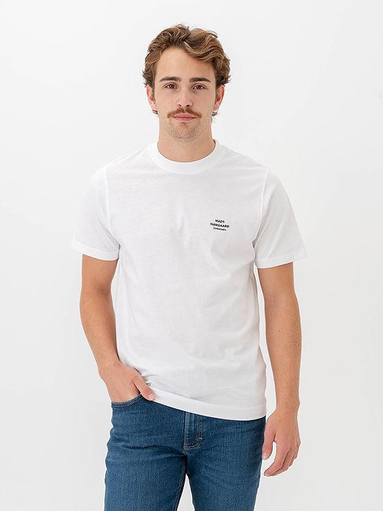 Mads Nørgaard Cotton Jersey Frode Logo Tee White